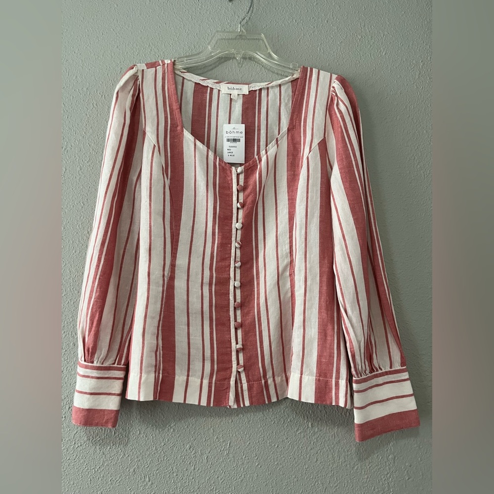 BOHME button L/S top size Large and XS